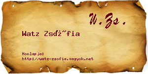 Watz Zsófia névjegykártya