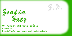 zsofia watz business card